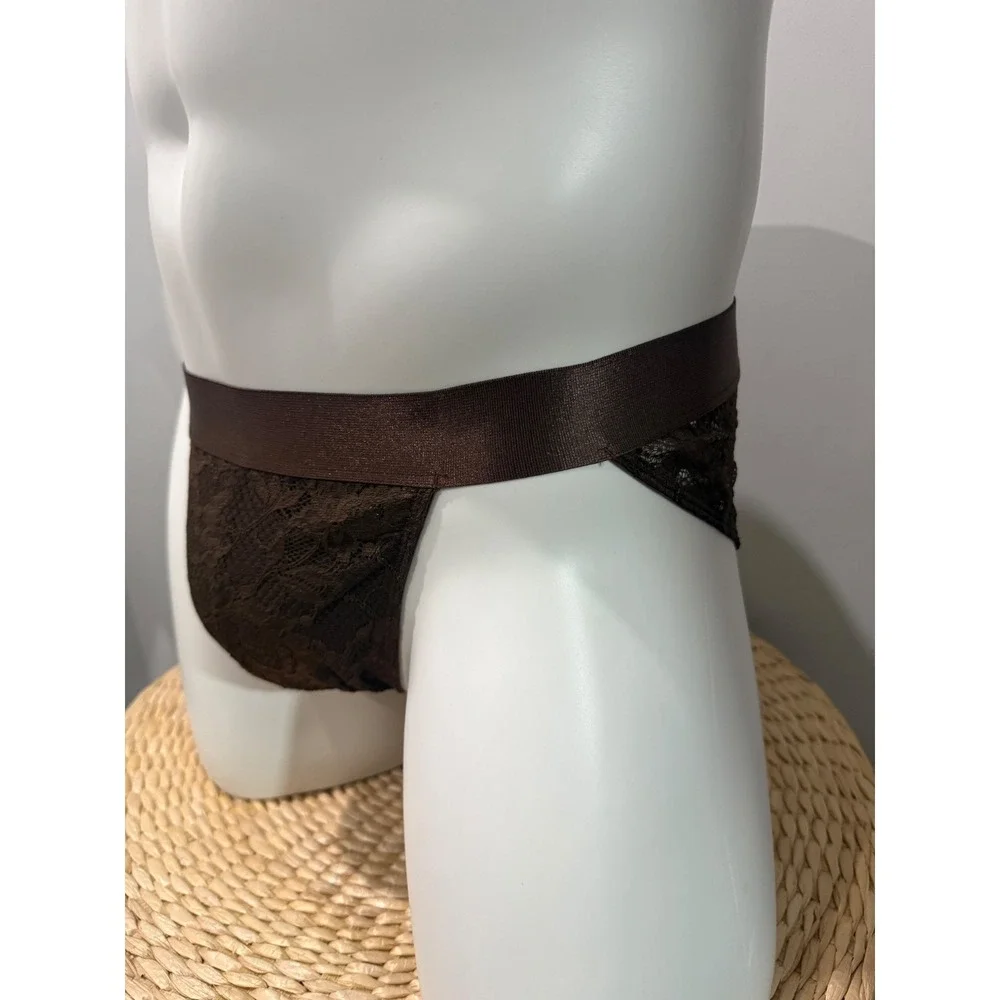 Cosabella Never Say Never Men's Sports Brief Sheer Lace Brief UNO NWT size XL